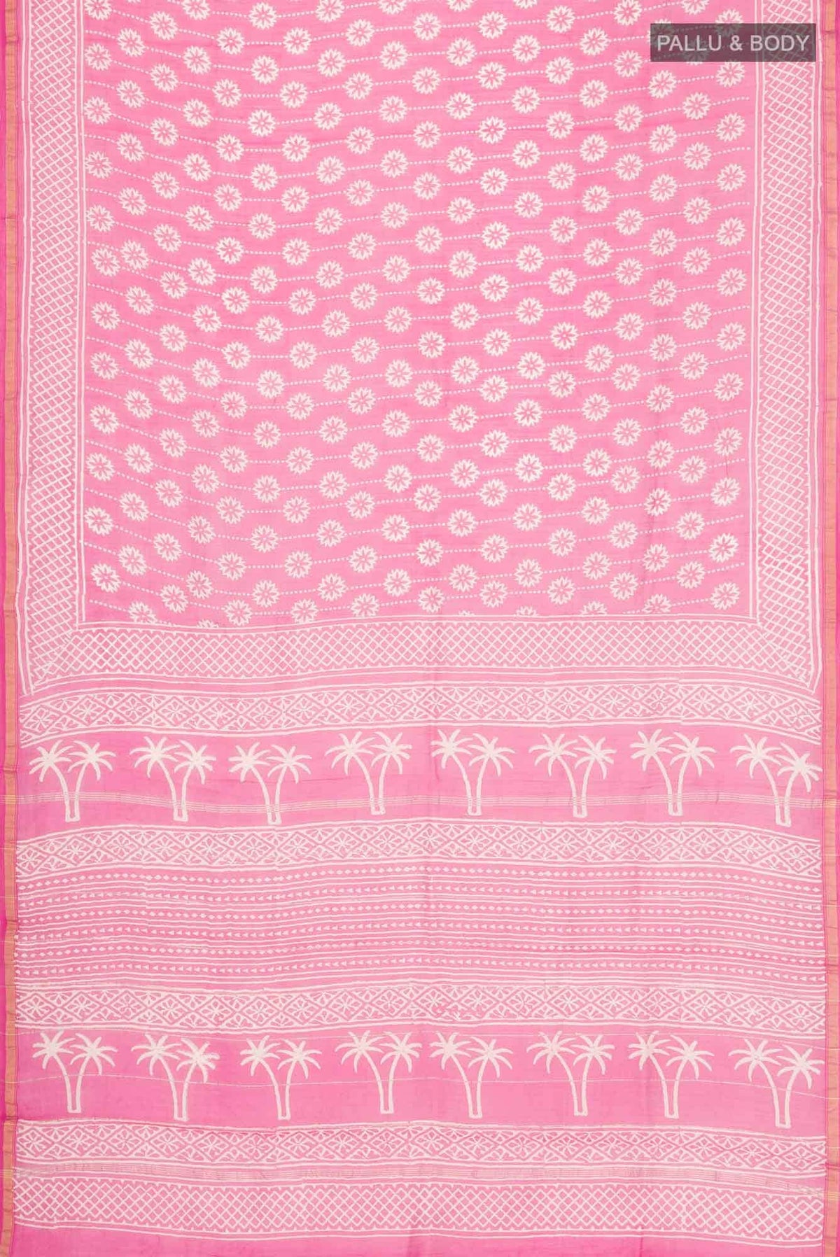 Pink Chanderi Silk Cotton Saree