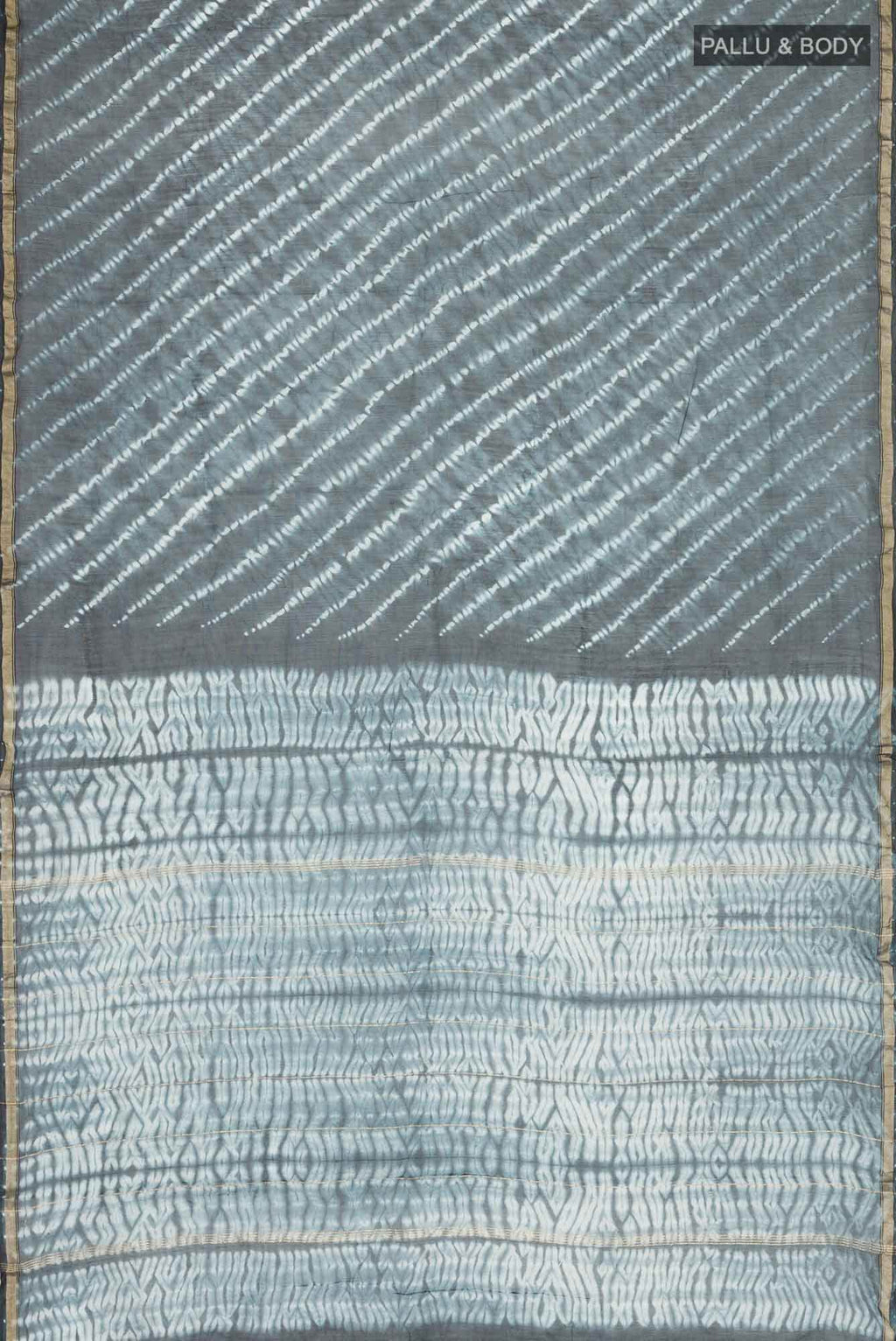Grey Chanderi Silk Cotton Saree