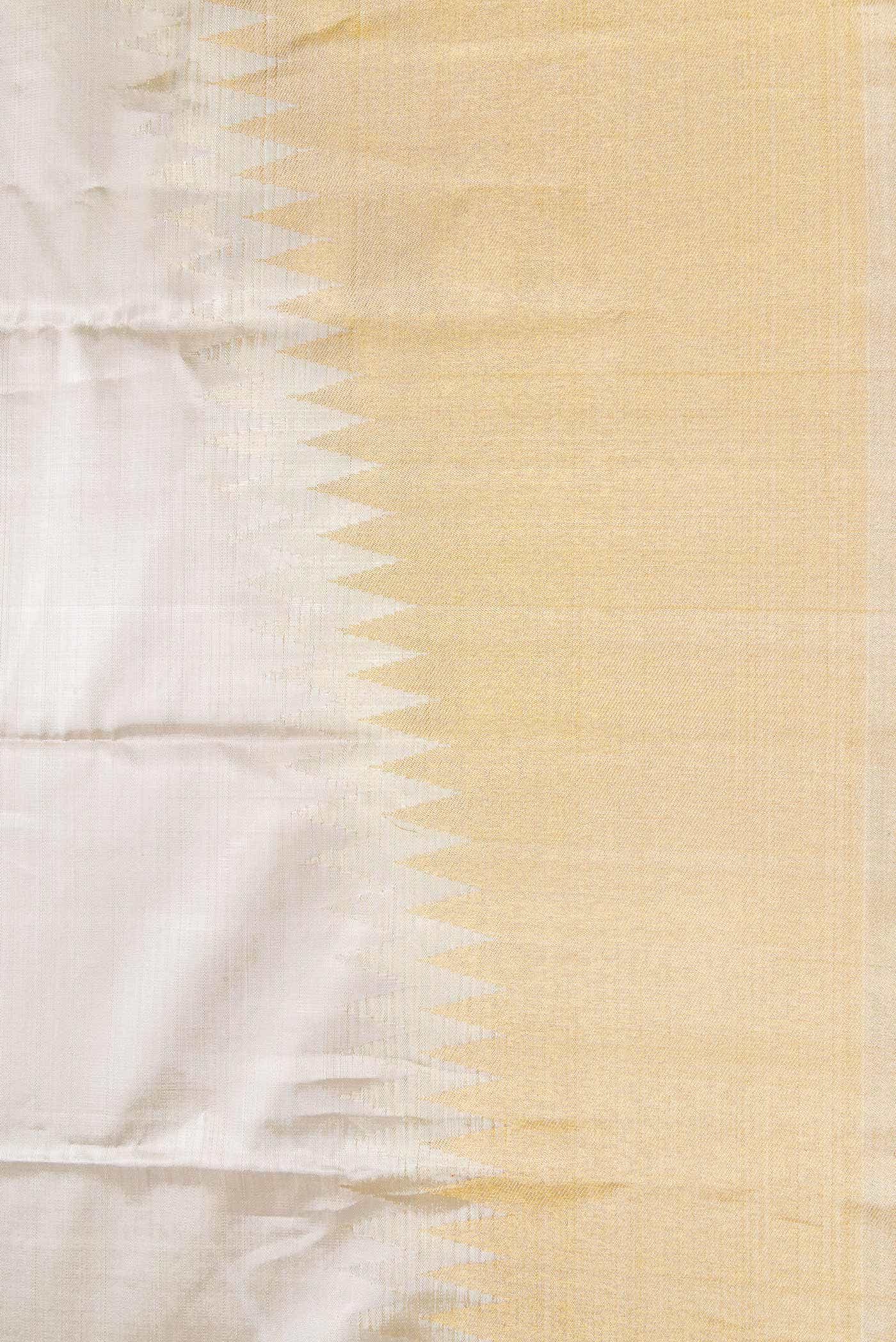Silver Dual Tone Kanchipuram Tissue Silk Saree