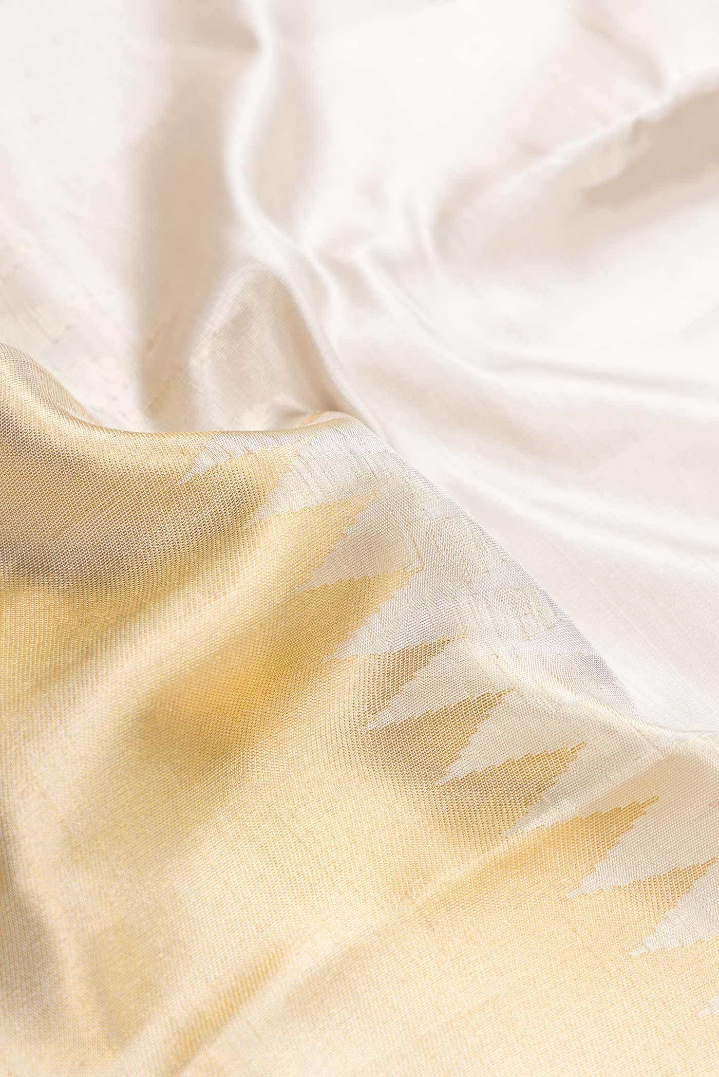 Silver Dual Tone Kanchipuram Tissue Silk Saree