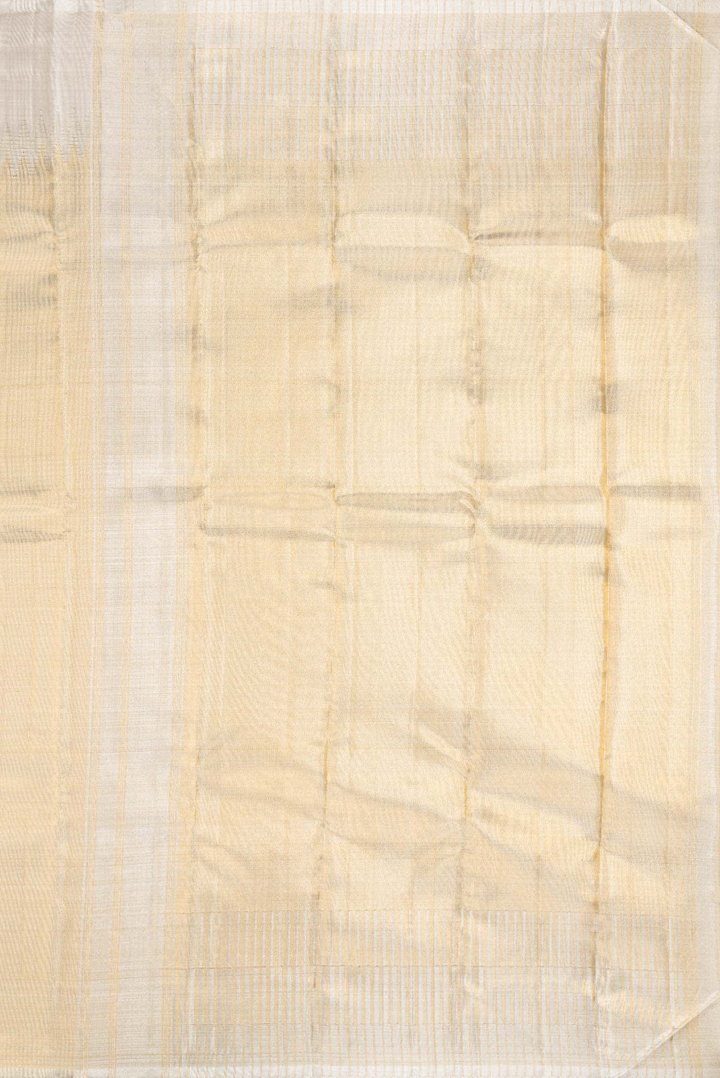 Silver Dual Tone Kanchipuram Tissue Silk Saree