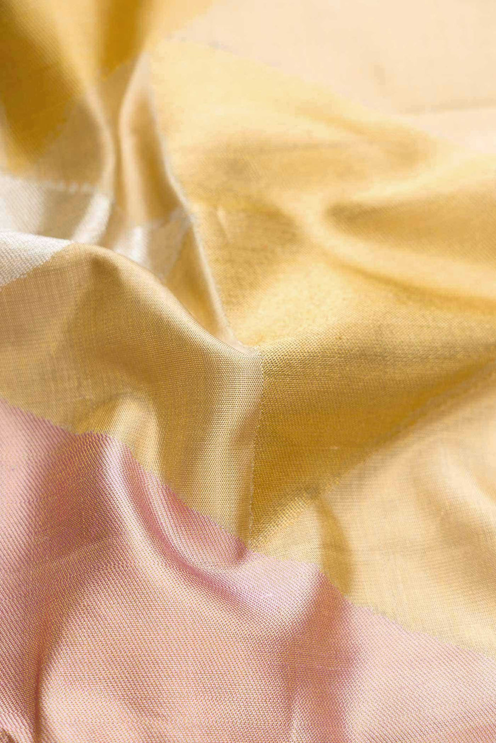 Gold Dual Tone Kanchipuram Tissue Silk Saree