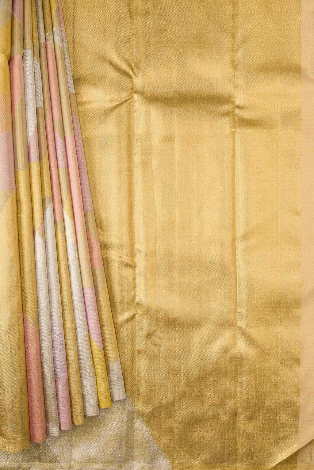 Gold Dual Tone Kanchipuram Tissue Silk Saree