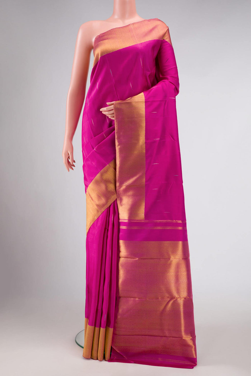 Rani Pink Dual Tone Kanchipuram Silk Saree