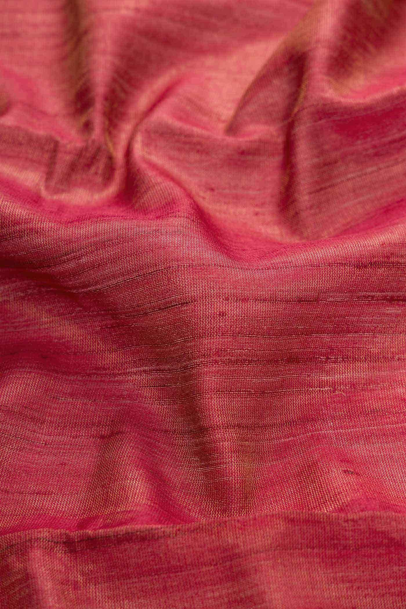 Maroon Dual Tone Tussar Silk Saree
