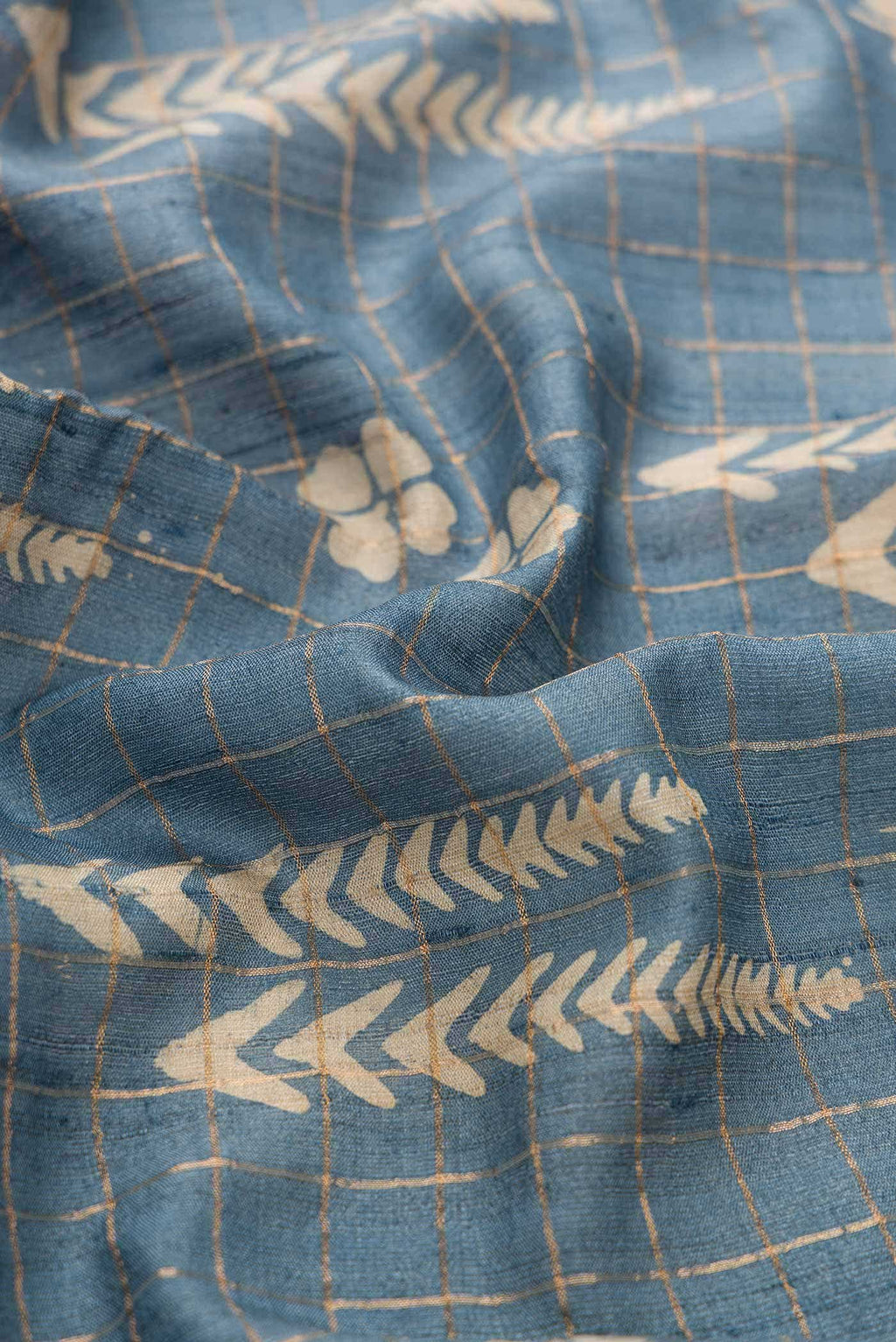 Grey Dual Tone Tussar Silk Saree