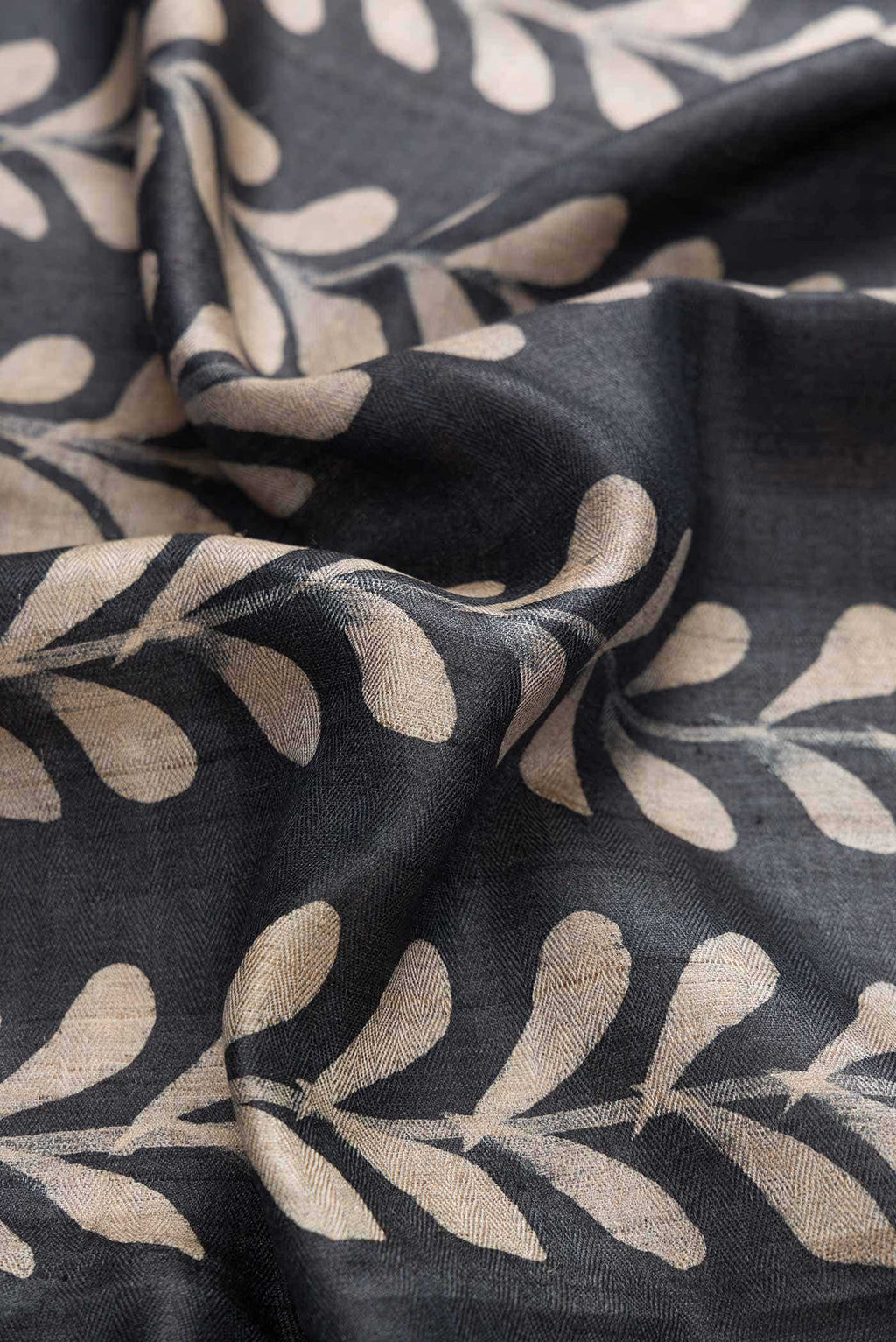 Black Dual Tone Tussar Silk Saree