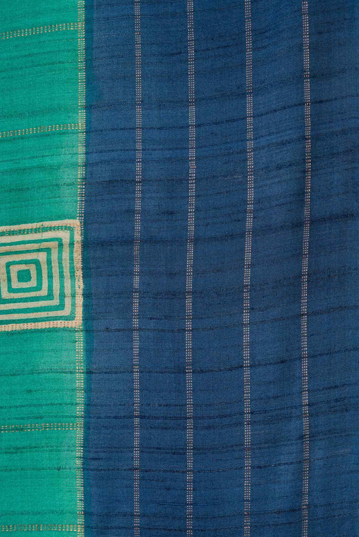 Green Tussar Silk Saree