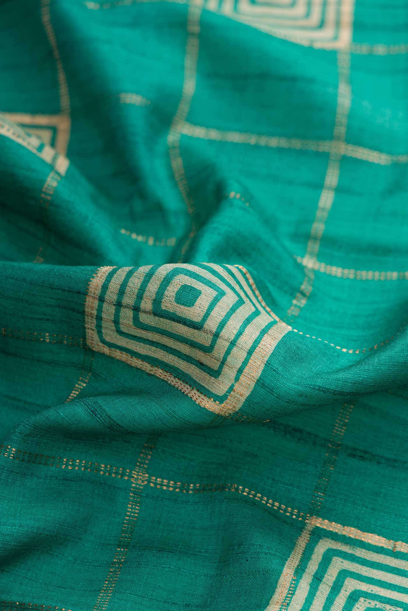 Green Tussar Silk Saree