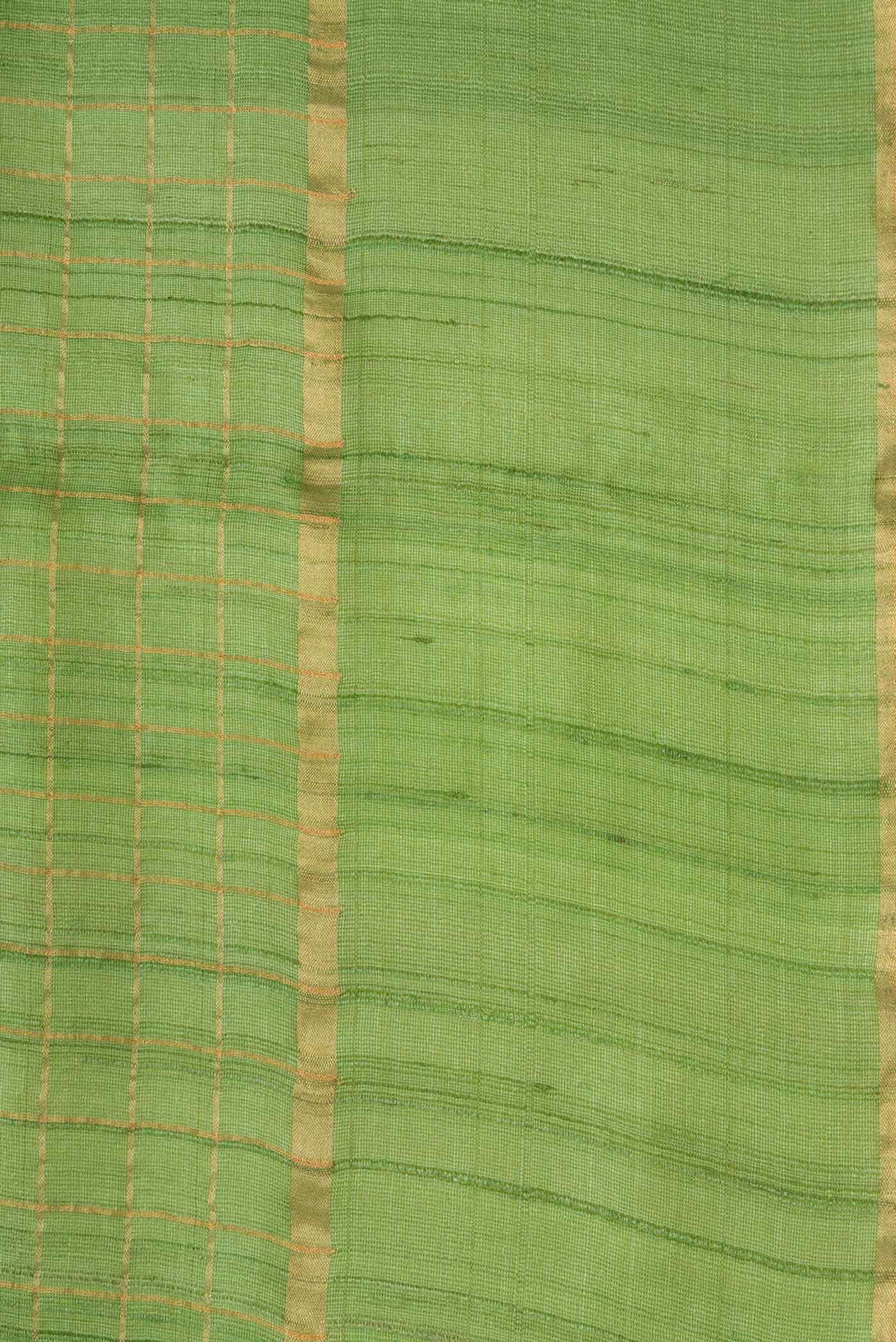 Green Dual Tone Tussar Silk Saree