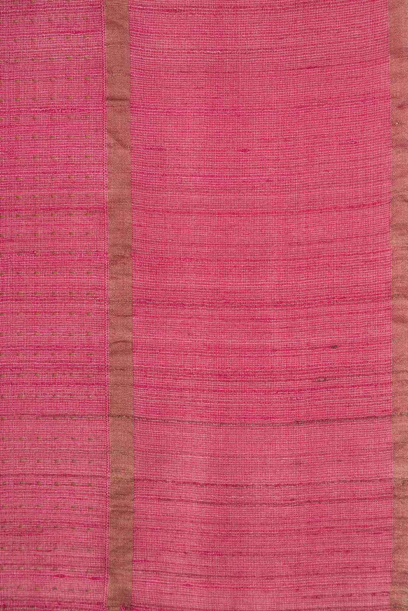 Pink Dual Tone Tussar Silk Saree
