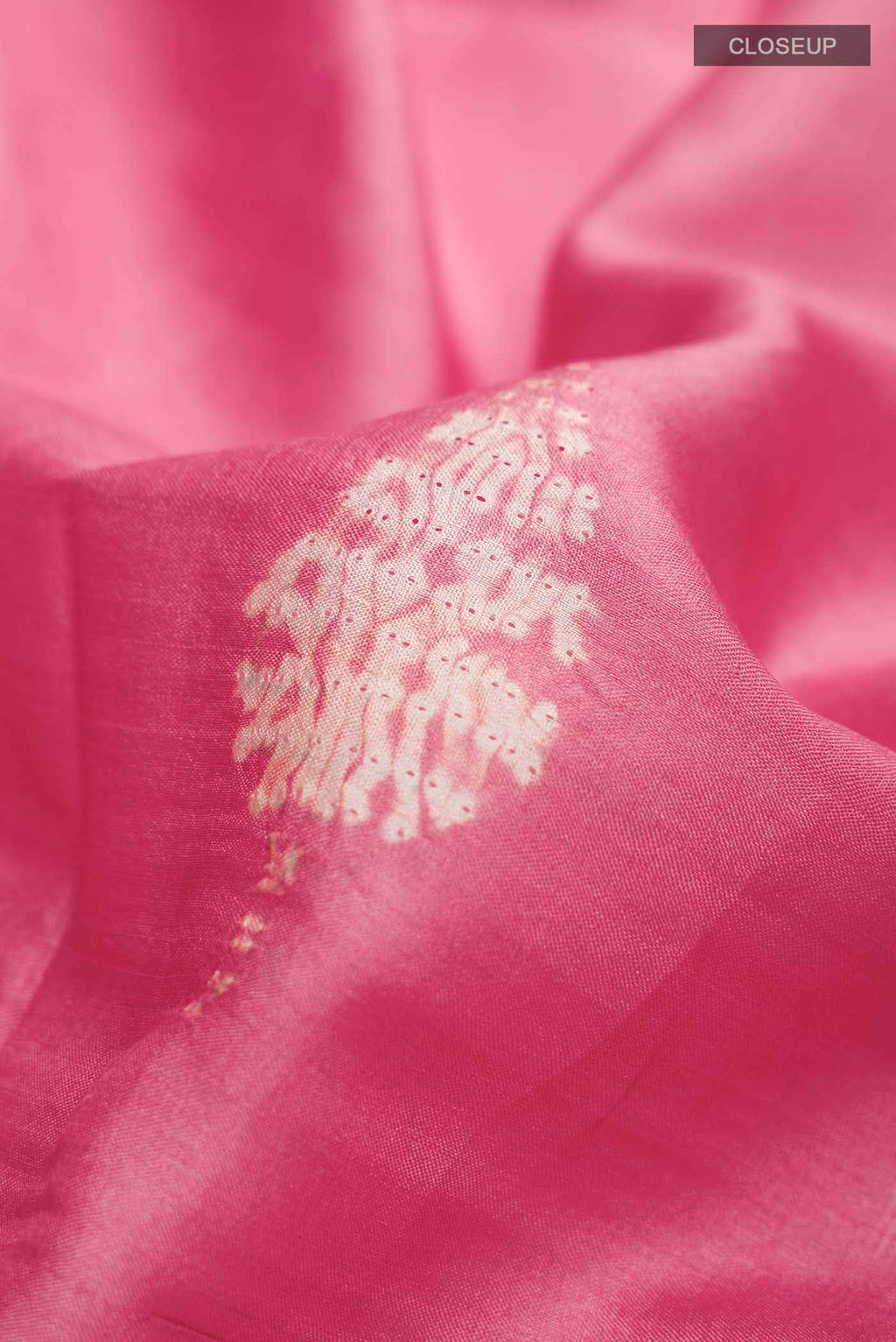 Pink Tussar Silk Saree