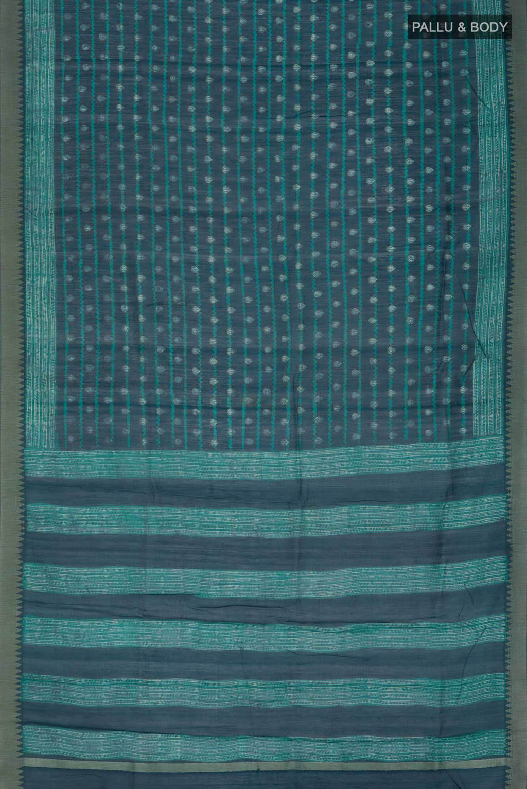 Blue Chanderi Silk Cotton Saree