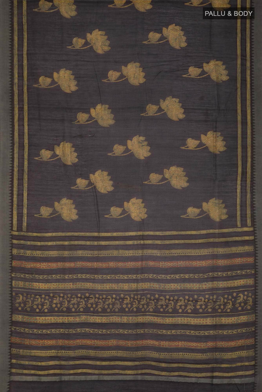 Bottle Green Chanderi Silk Cotton Saree