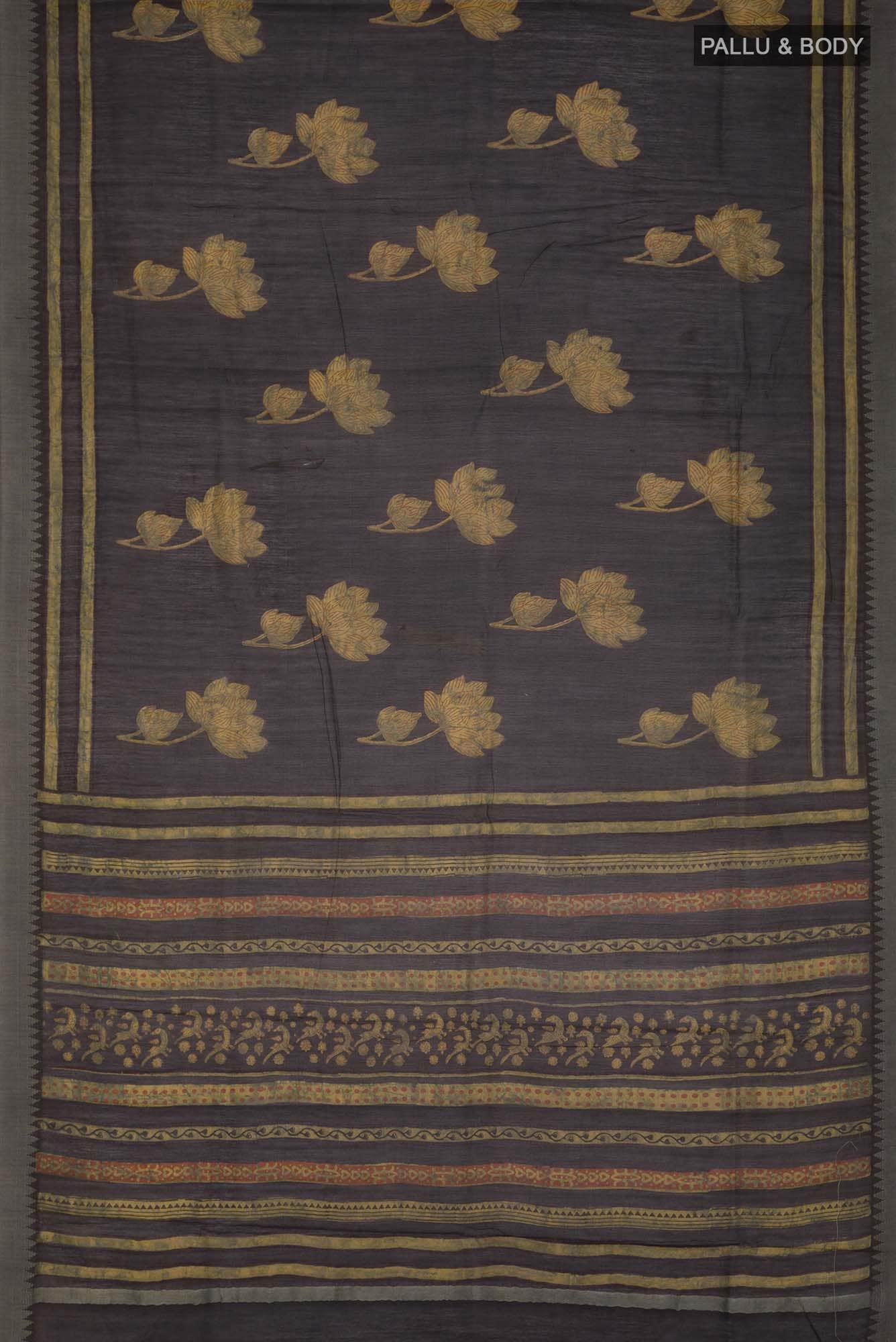 Bottle Green Chanderi Silk Cotton Saree
