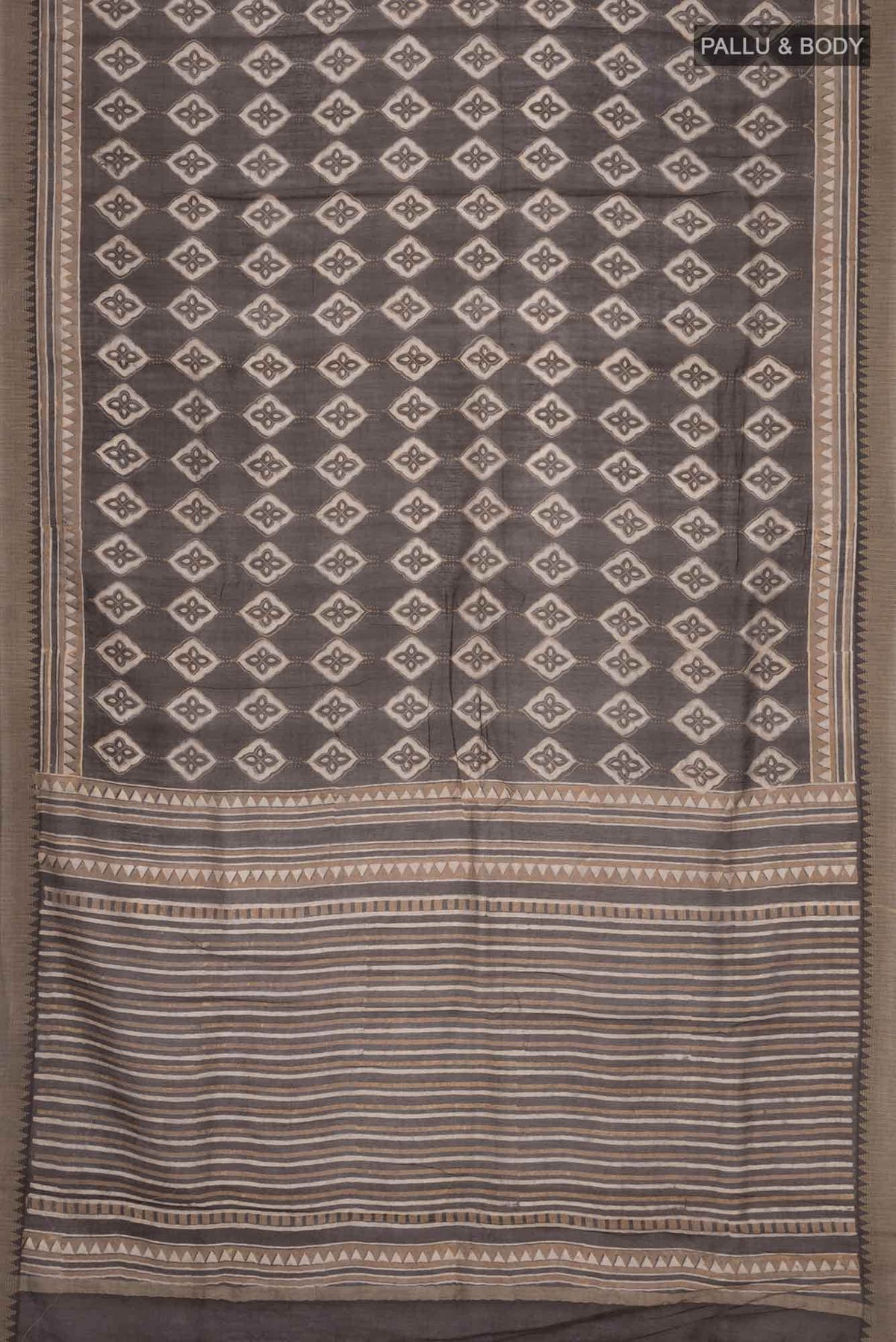 Brown Chanderi Silk Cotton Saree
