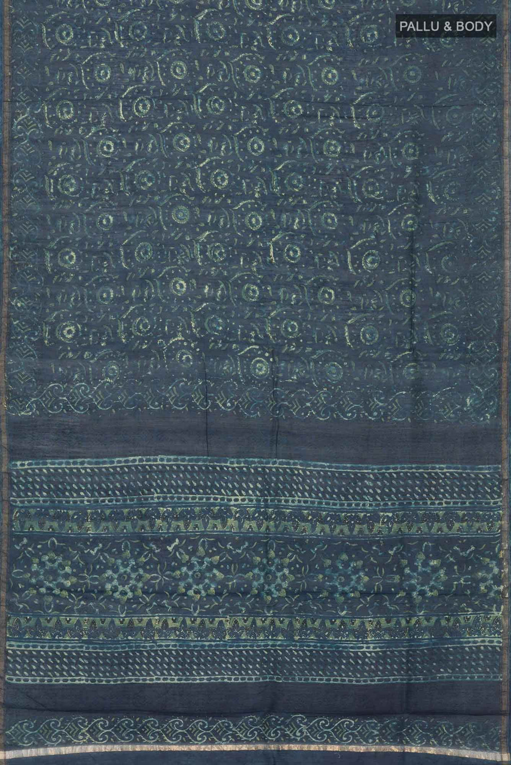 Blue Chanderi Silk Cotton Saree
