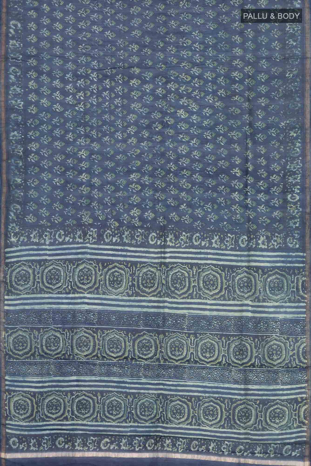 Blue Chanderi Silk Cotton Saree
