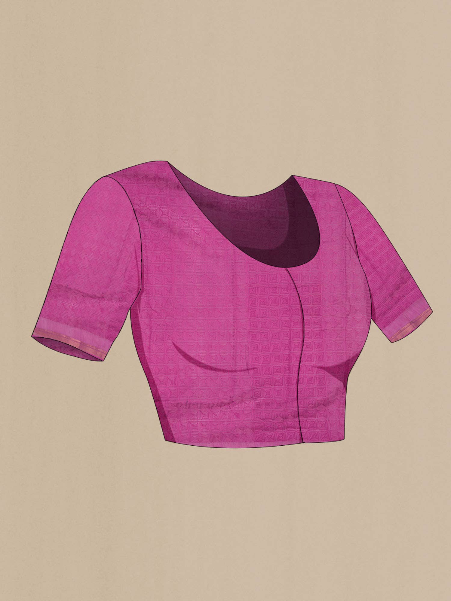 Mauve Chanderi Silk Cotton Saree
