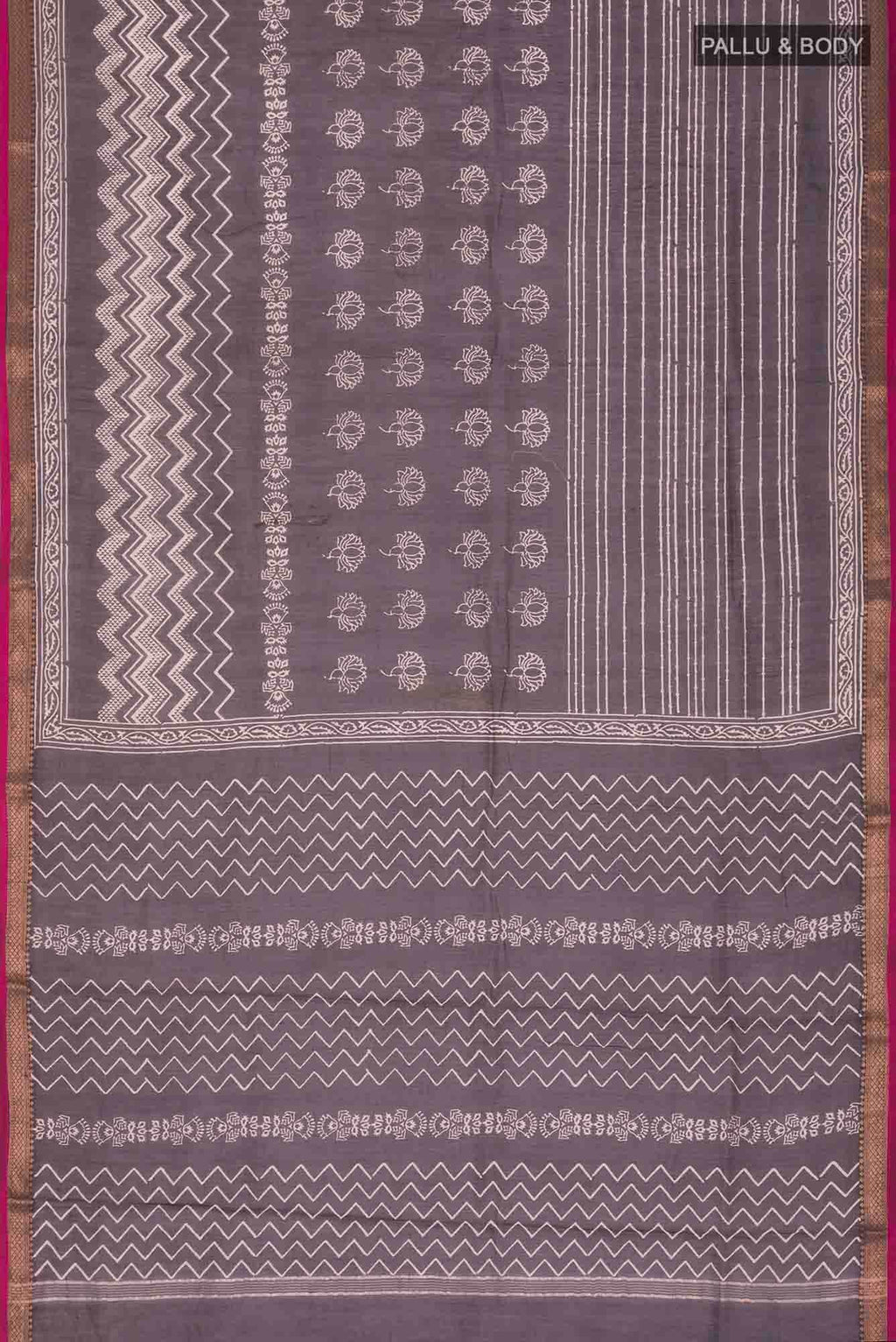 Black Chanderi Silk Cotton Saree