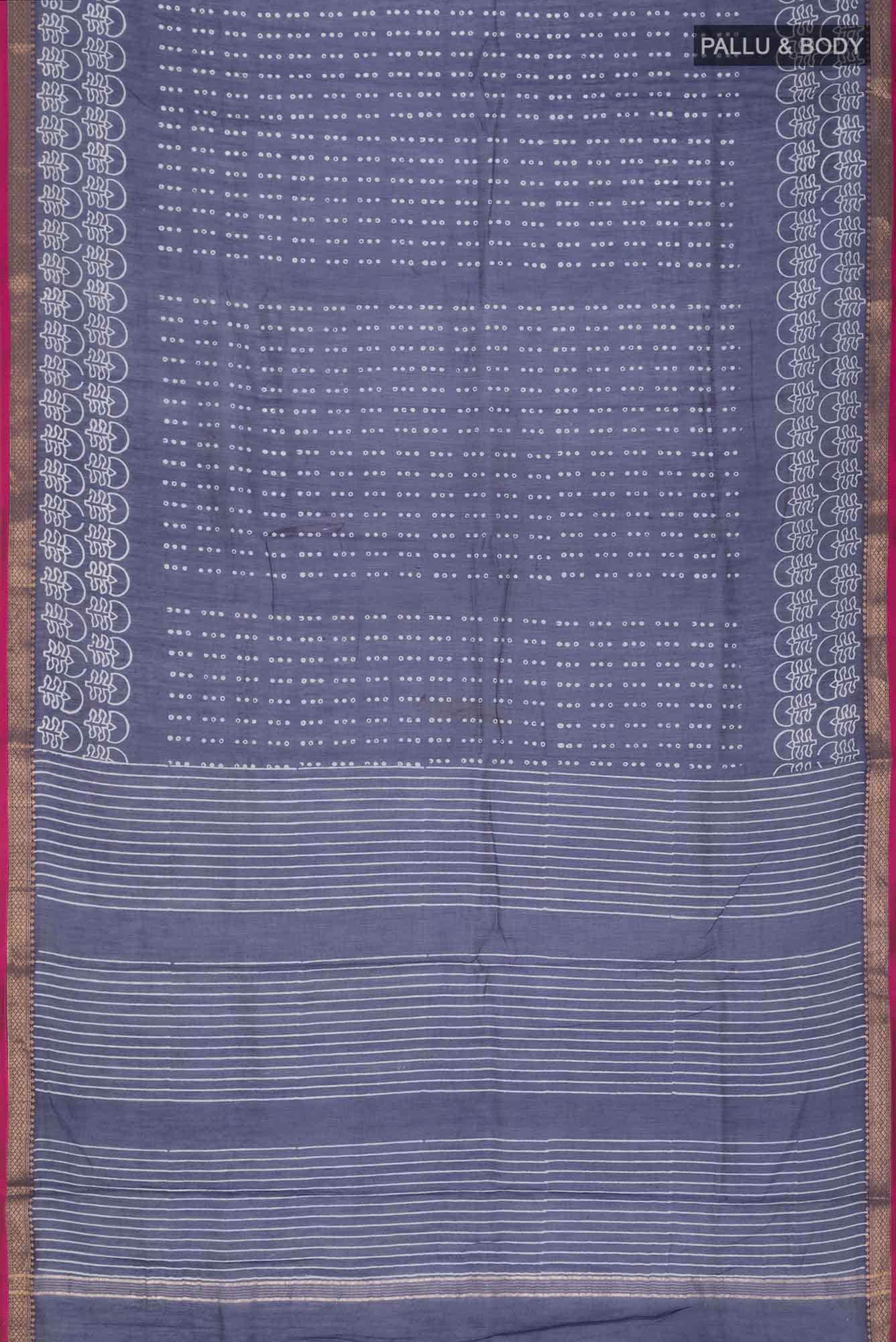 Blue Chanderi Silk Cotton Saree