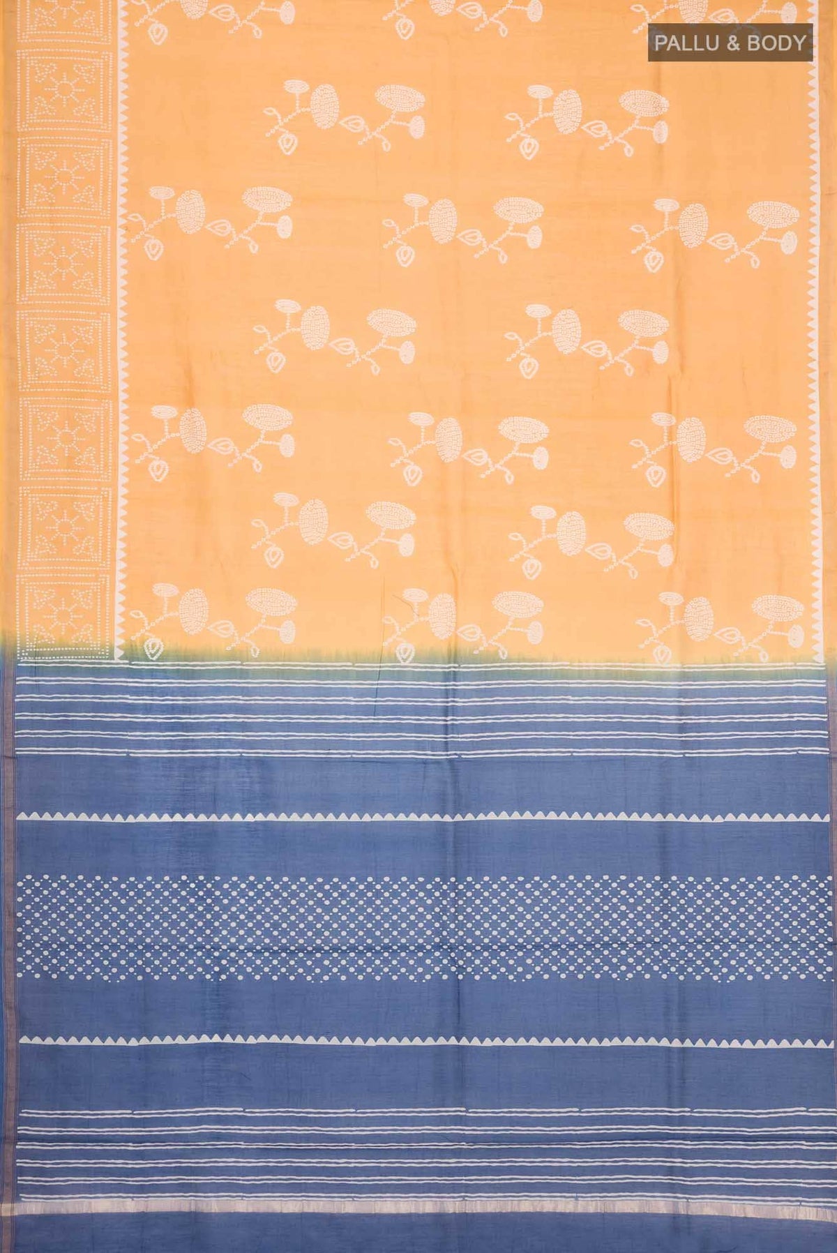 Yellow Chanderi Silk Cotton Saree