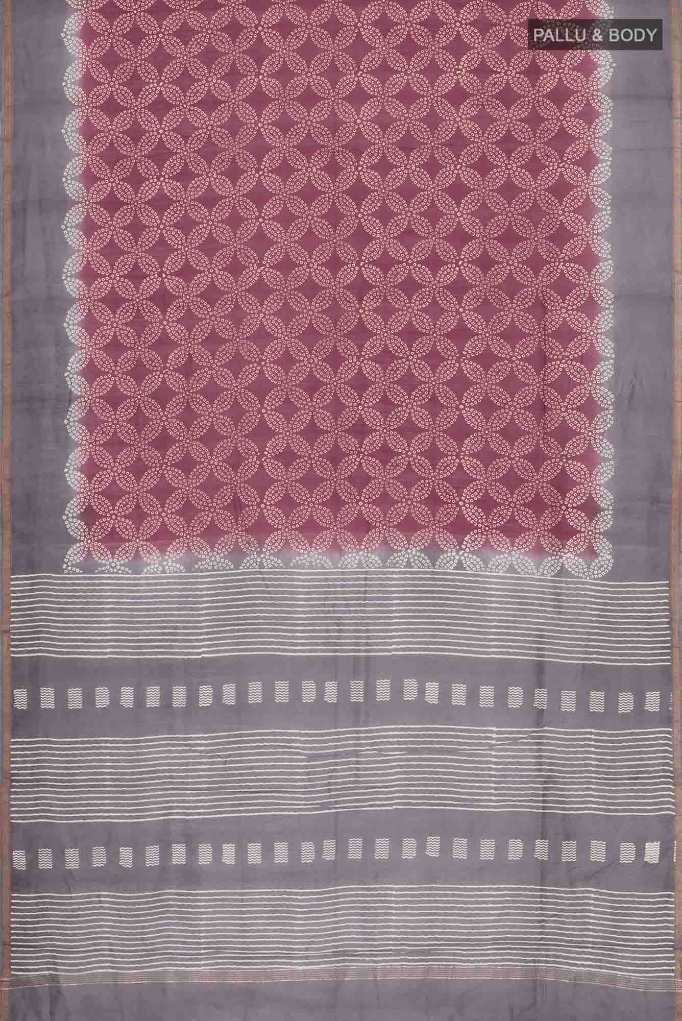 Maroon Chanderi Silk Cotton Saree
