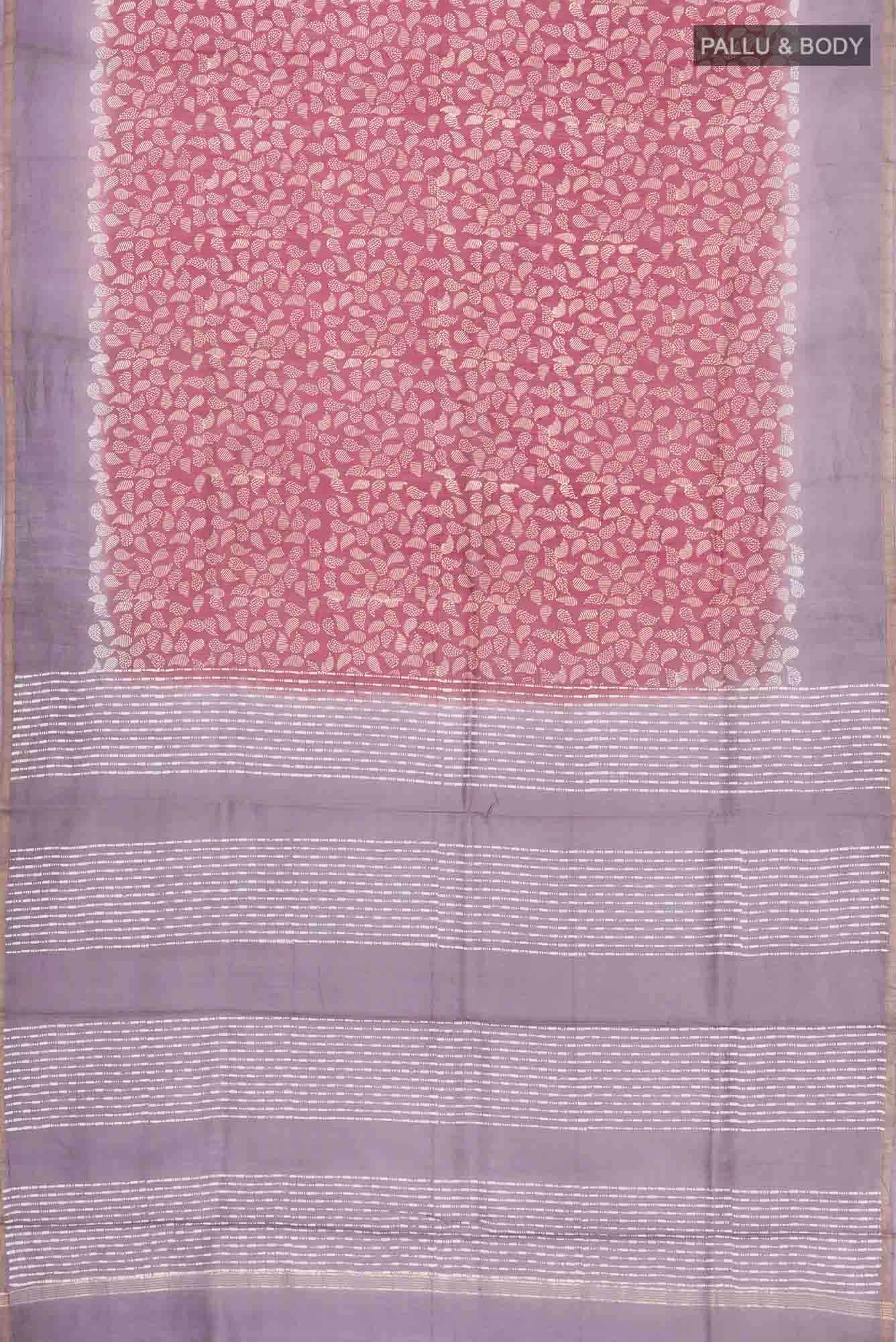 Maroon Chanderi Silk Cotton Saree