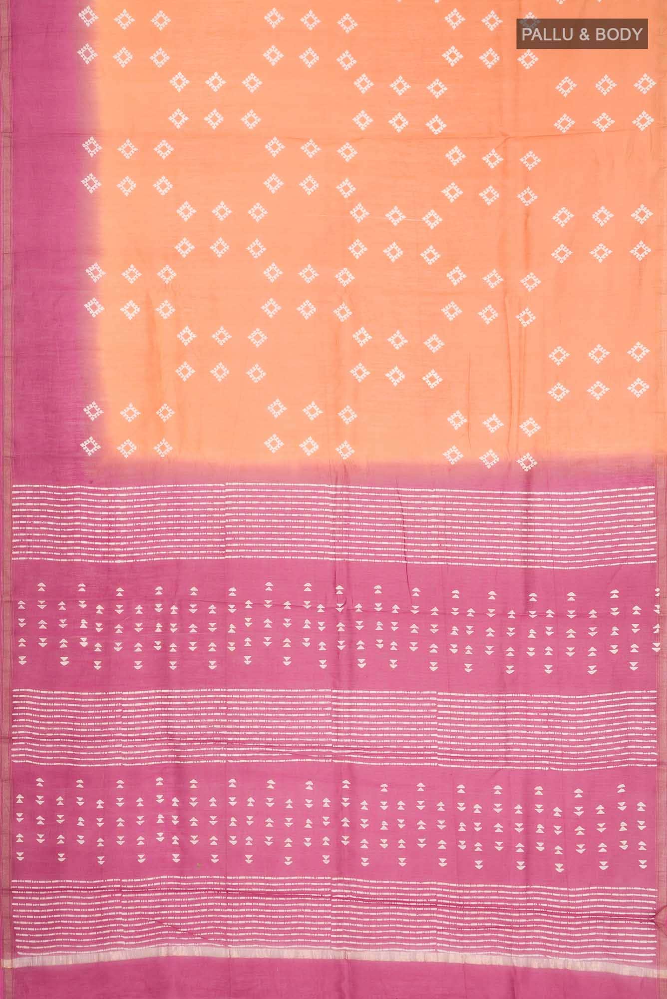 Mustard Chanderi Silk Cotton Saree
