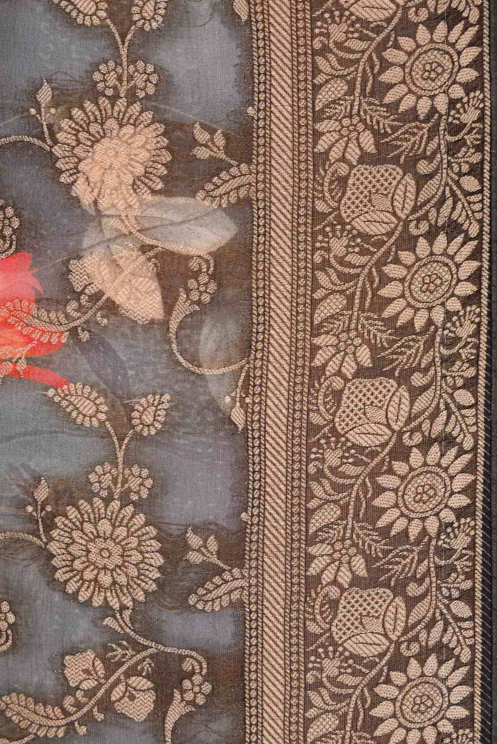 Black Dual Tone Banarasi Georgette Saree