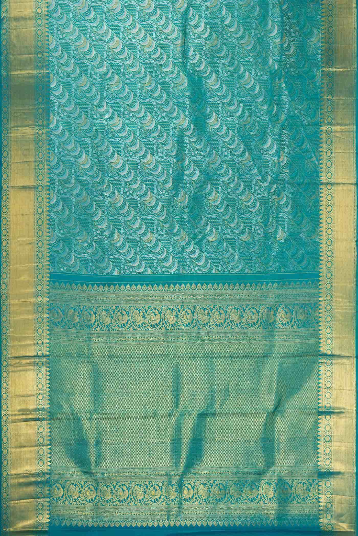 Green Dual Tone Kanchipuram Silk Saree