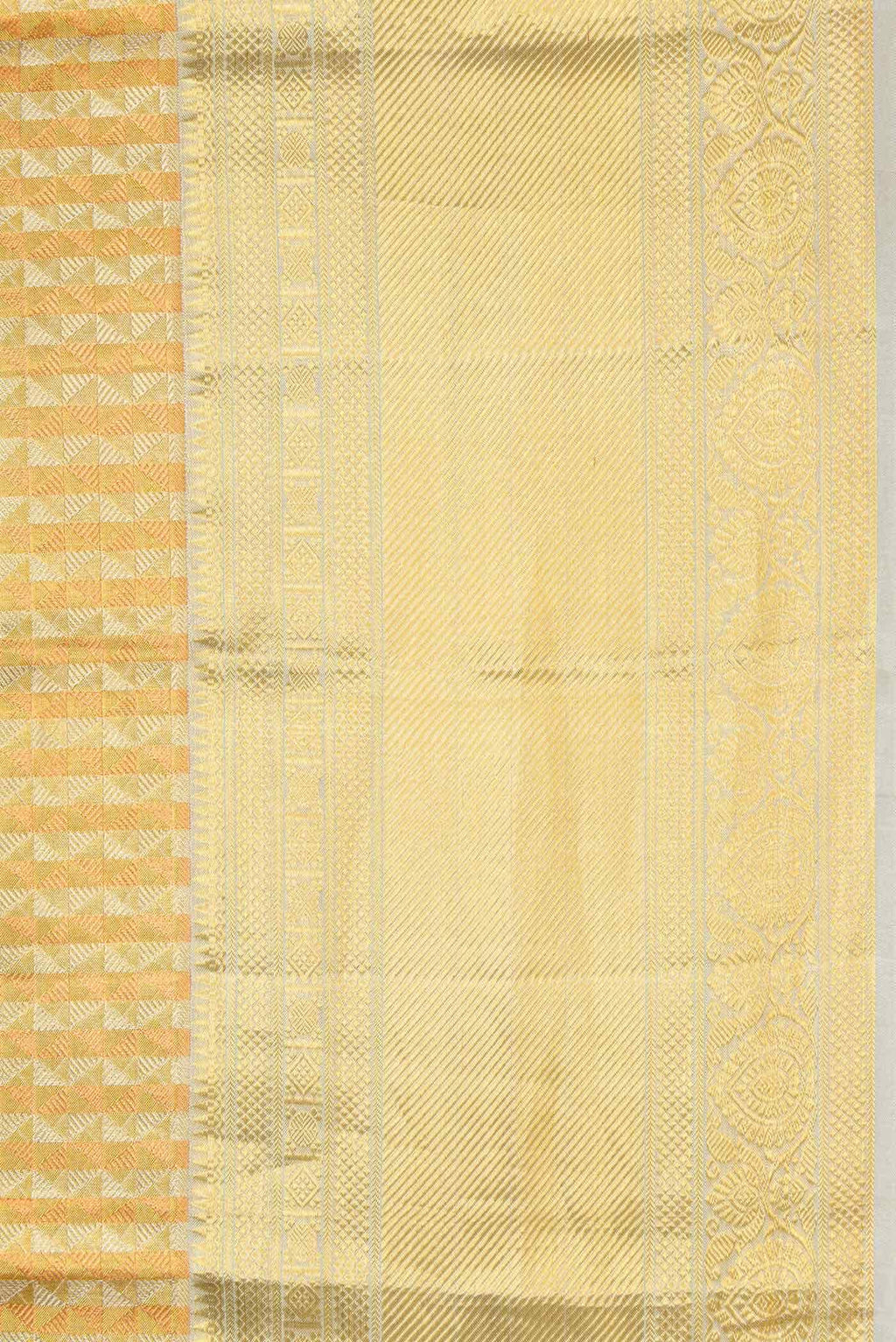 Gold Dual Tone Kanchipuram Tissue Silk Saree