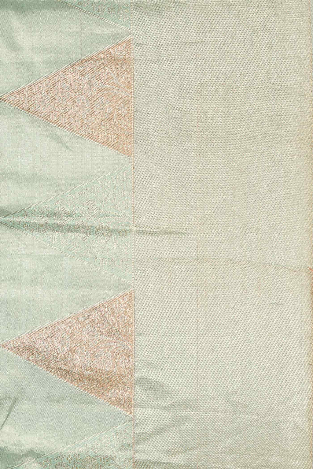 Light Green Dual Tone Kanchipuram Tissue Silk Saree
