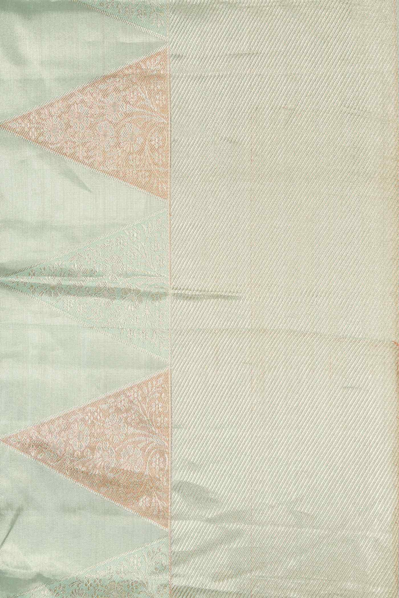 Light Green Dual Tone Kanchipuram Tissue Silk Saree