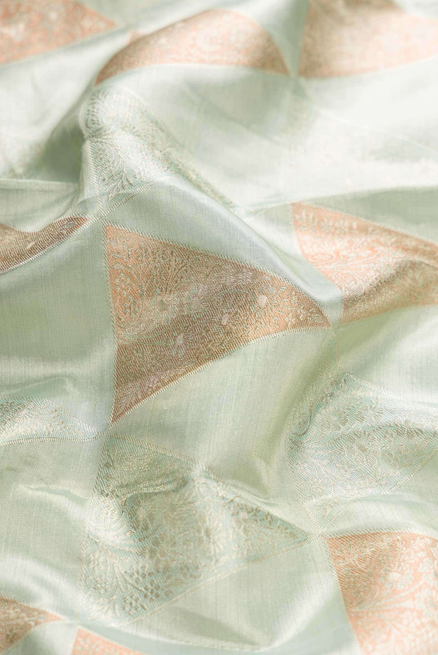Light Green Dual Tone Kanchipuram Tissue Silk Saree
