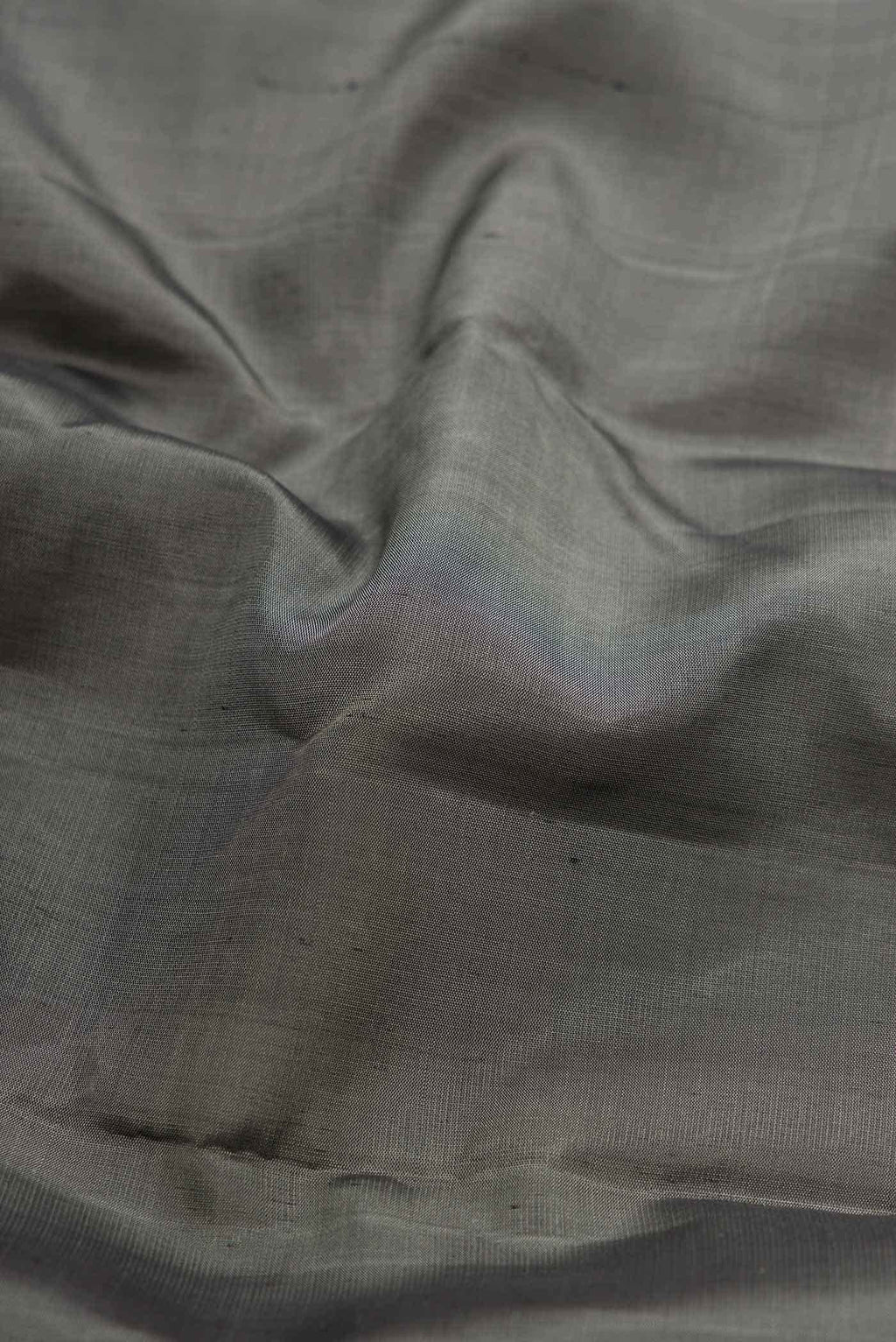Pure Silk Pure Zari Grey Dual Tone Kanchipuram Saree