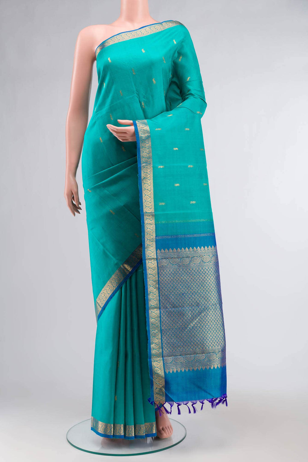 Blue Kanchipuram Silk Saree
