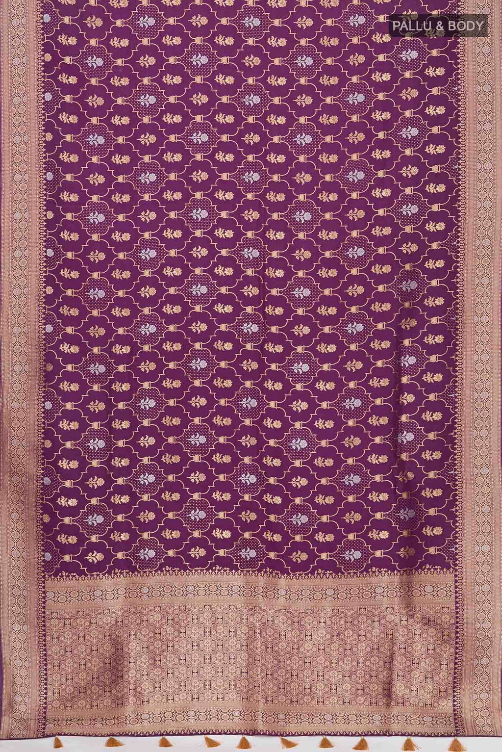 Purple Tussar Silk Saree