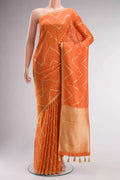 Orange Linen Saree