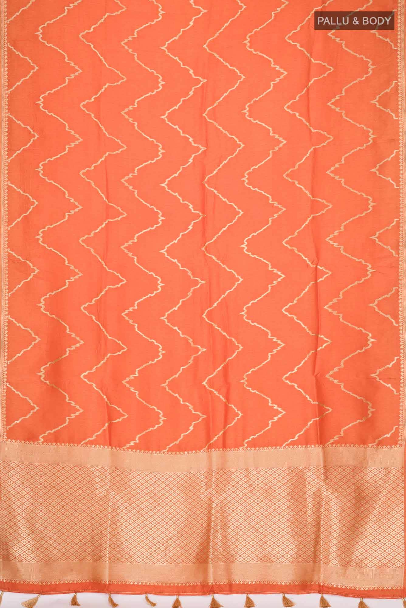 Orange Linen Saree