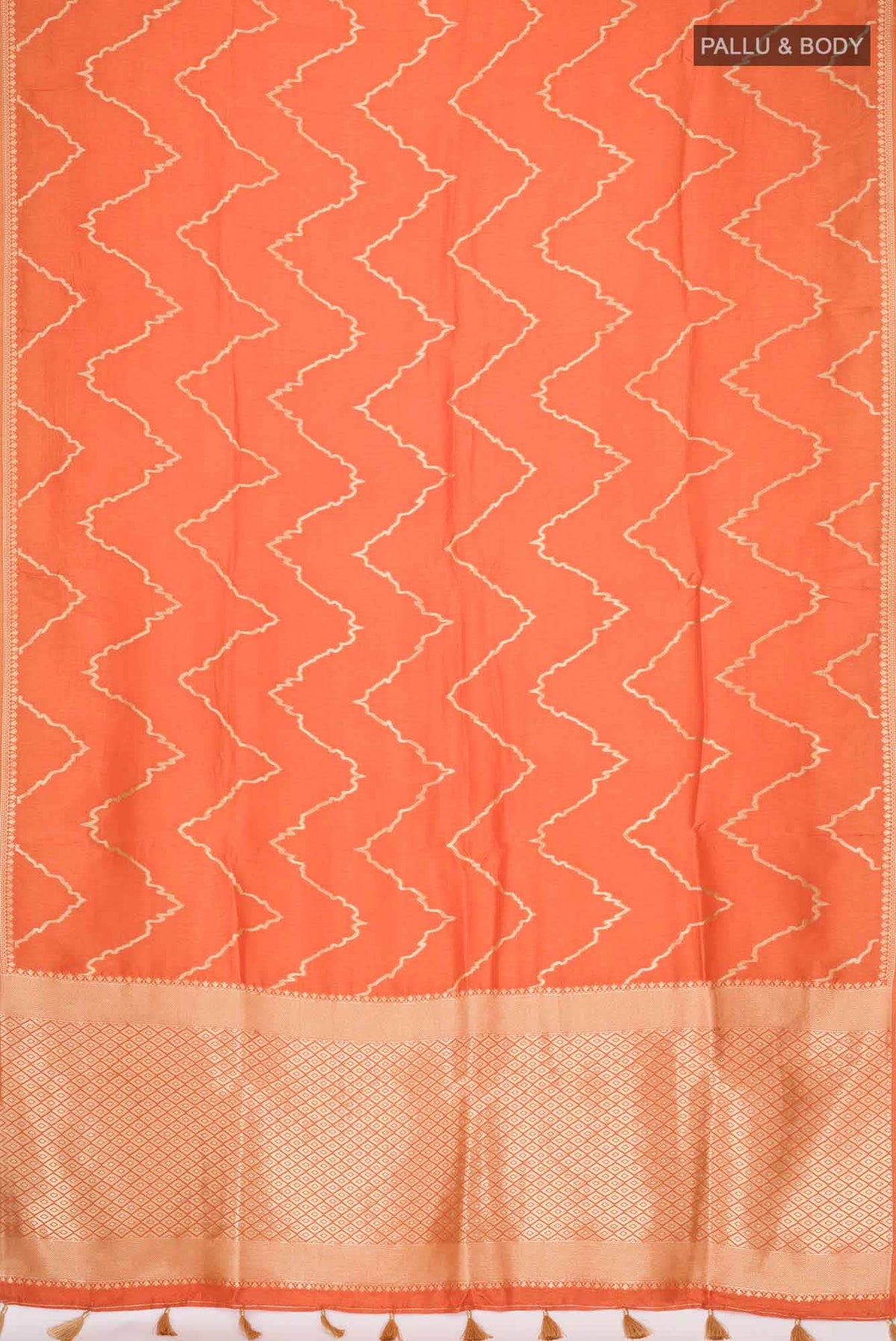 Orange Linen Saree