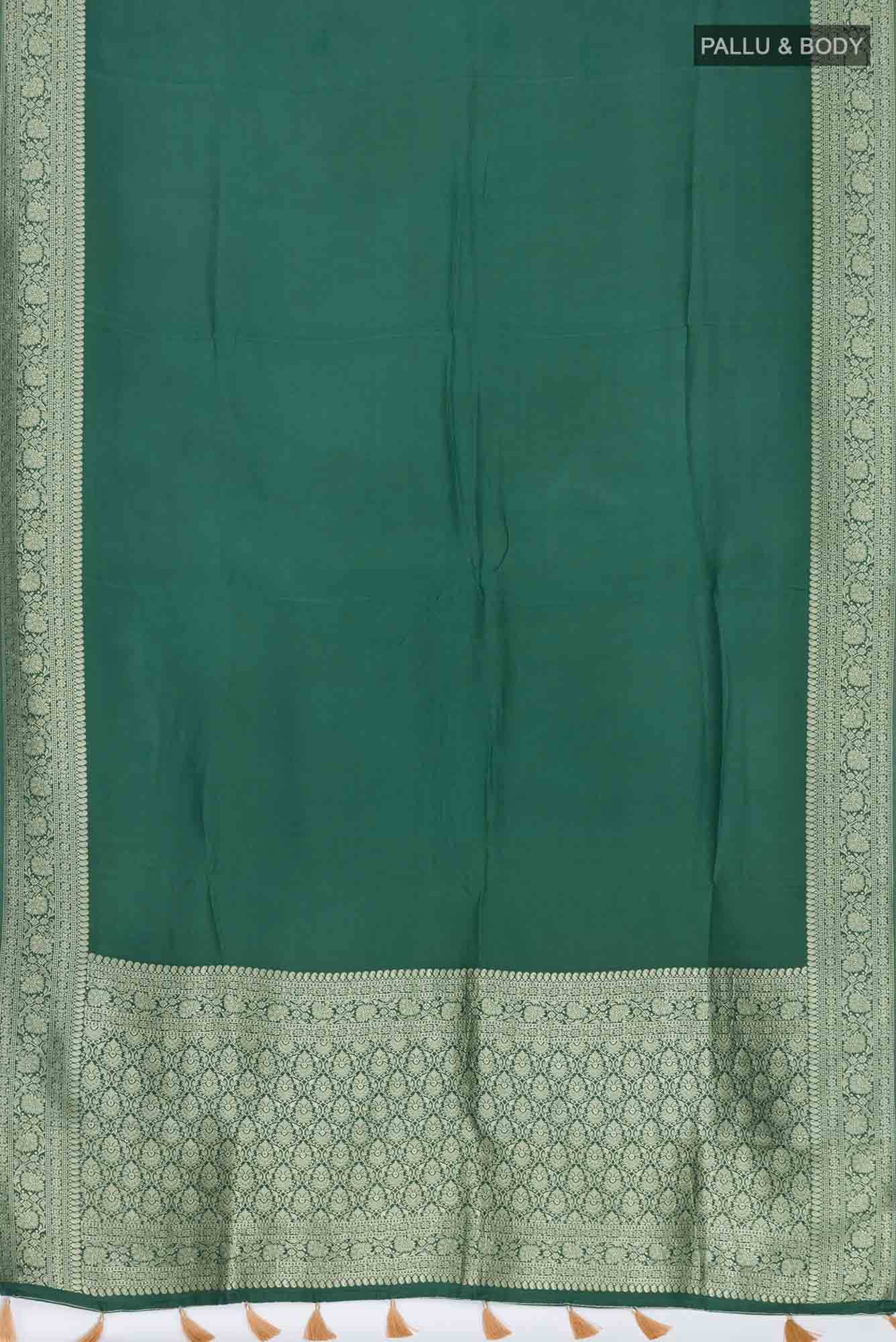 Green Blended Crepe Saree