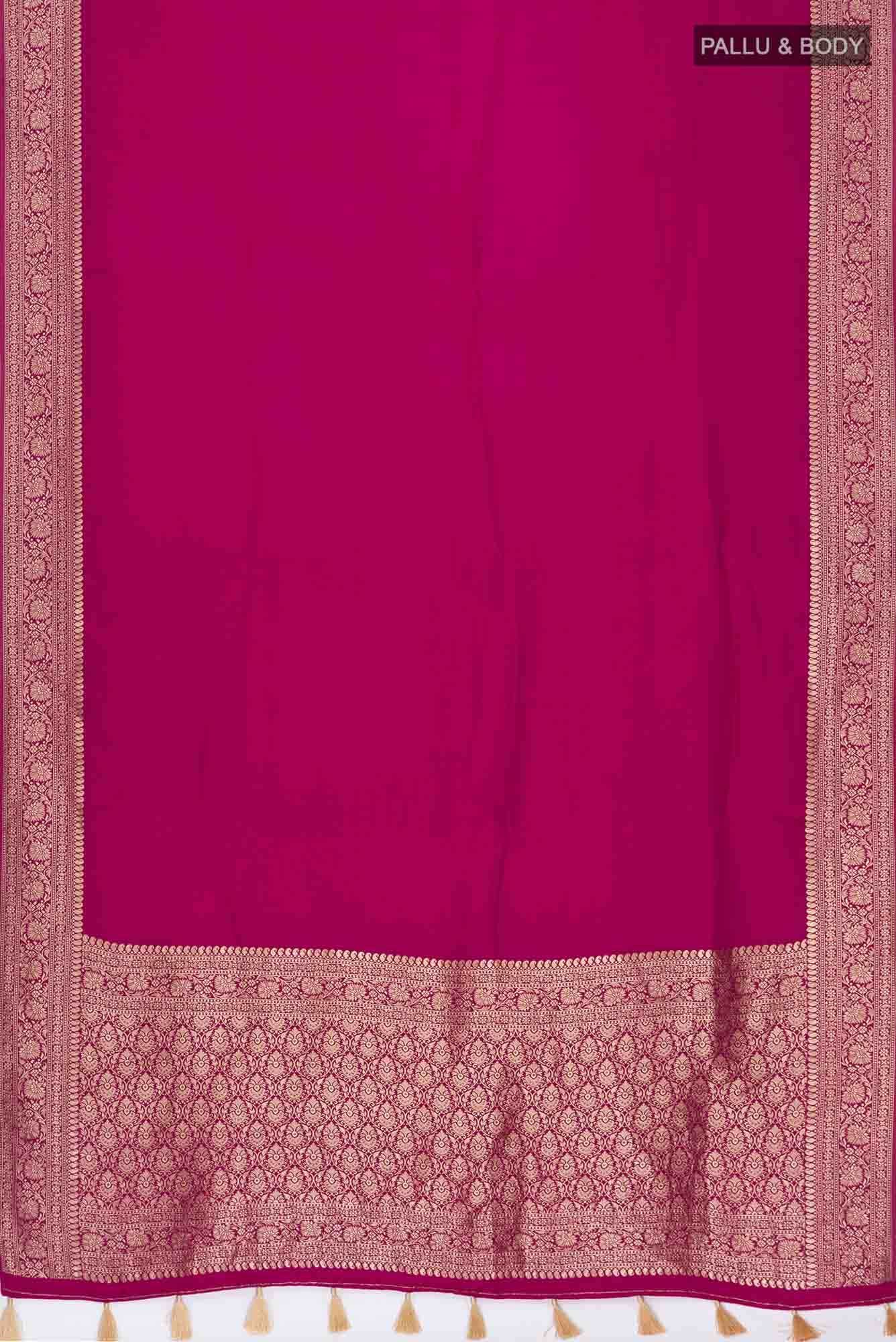 Pink Blended Crepe Saree