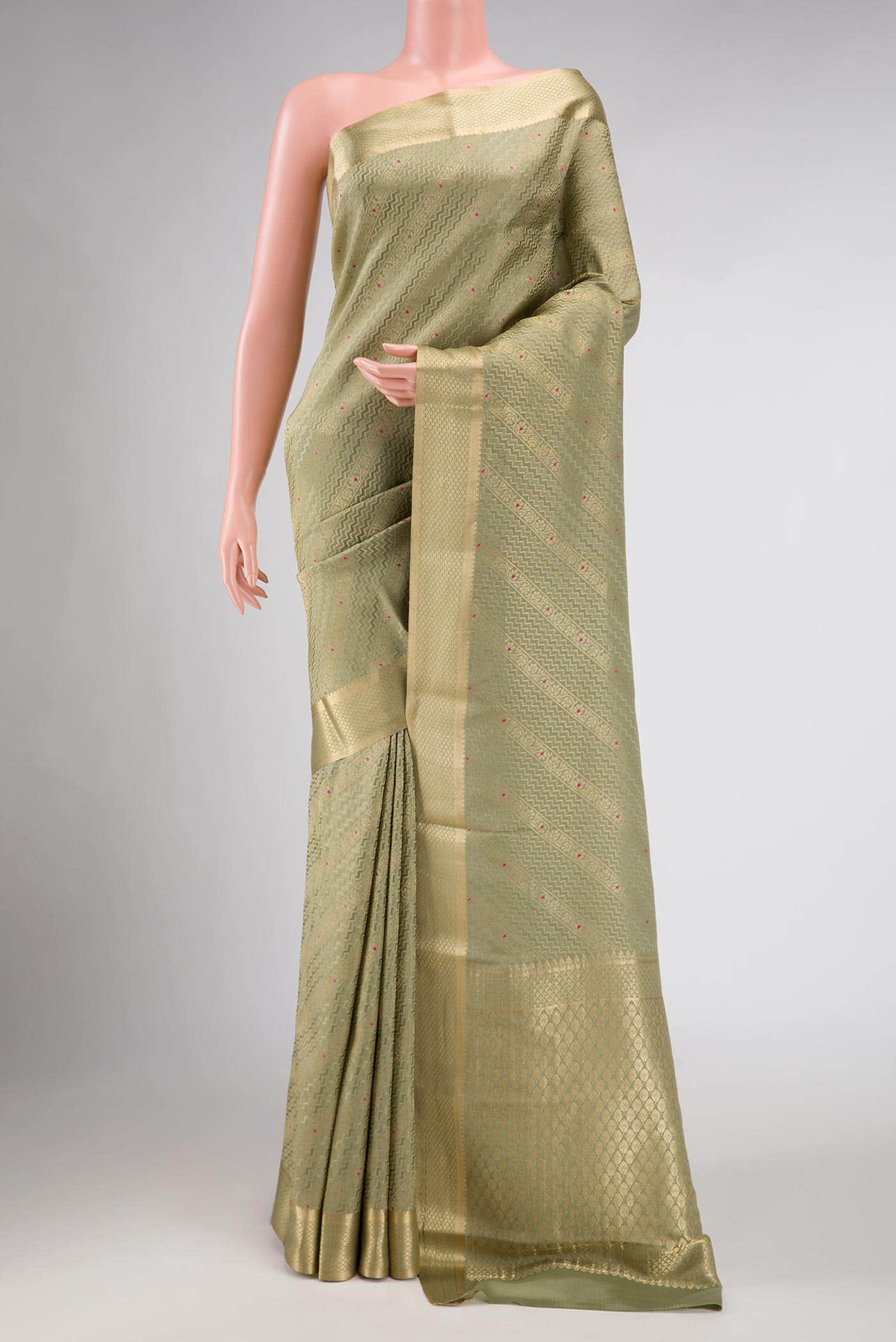 Green Mysore Georgette Saree