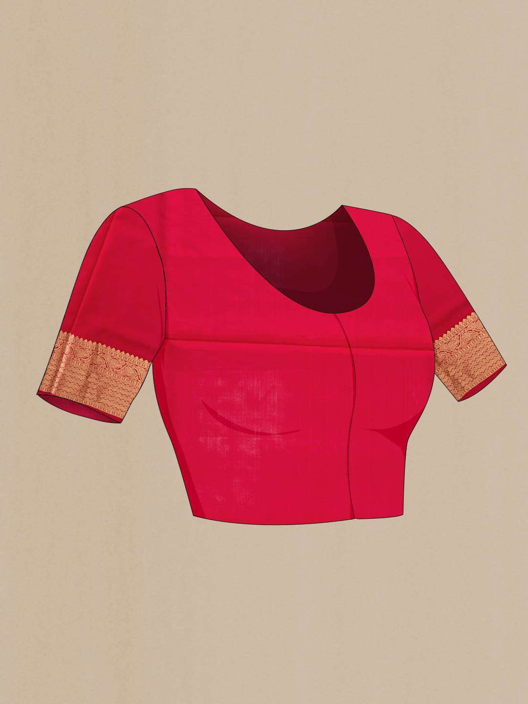 Red Dual Tone Soft Silk Saree