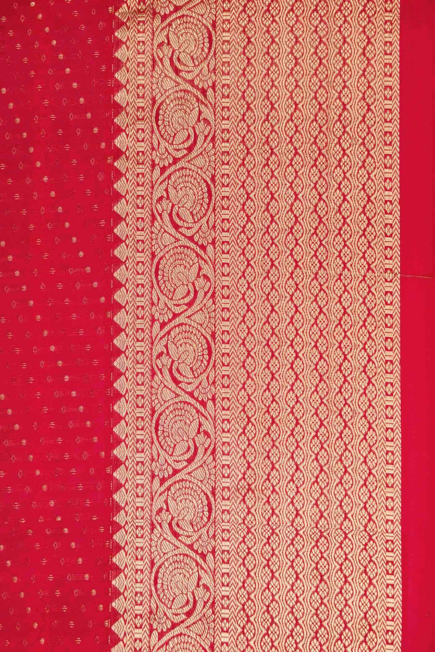 Red Dual Tone Soft Silk Saree