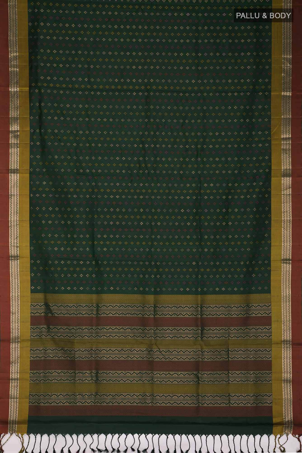 Bottle Green Soft Silk Saree