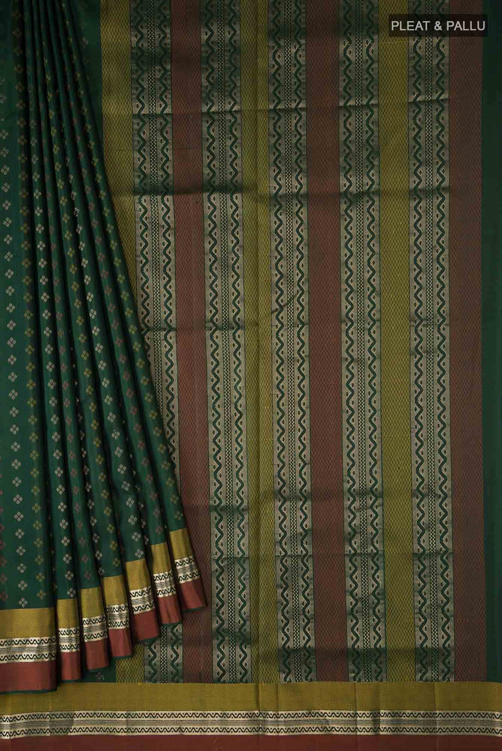 Bottle Green Soft Silk Saree