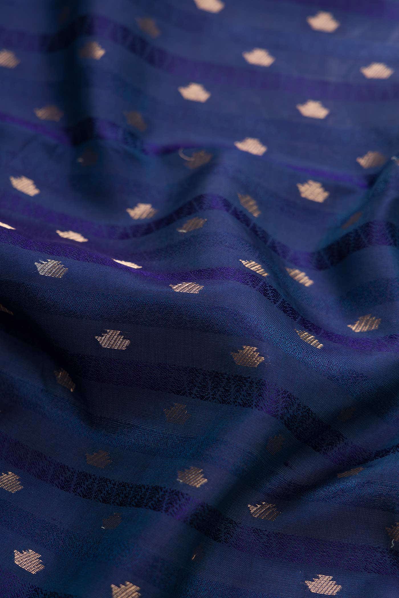 Peacock Blue Soft Silk Saree