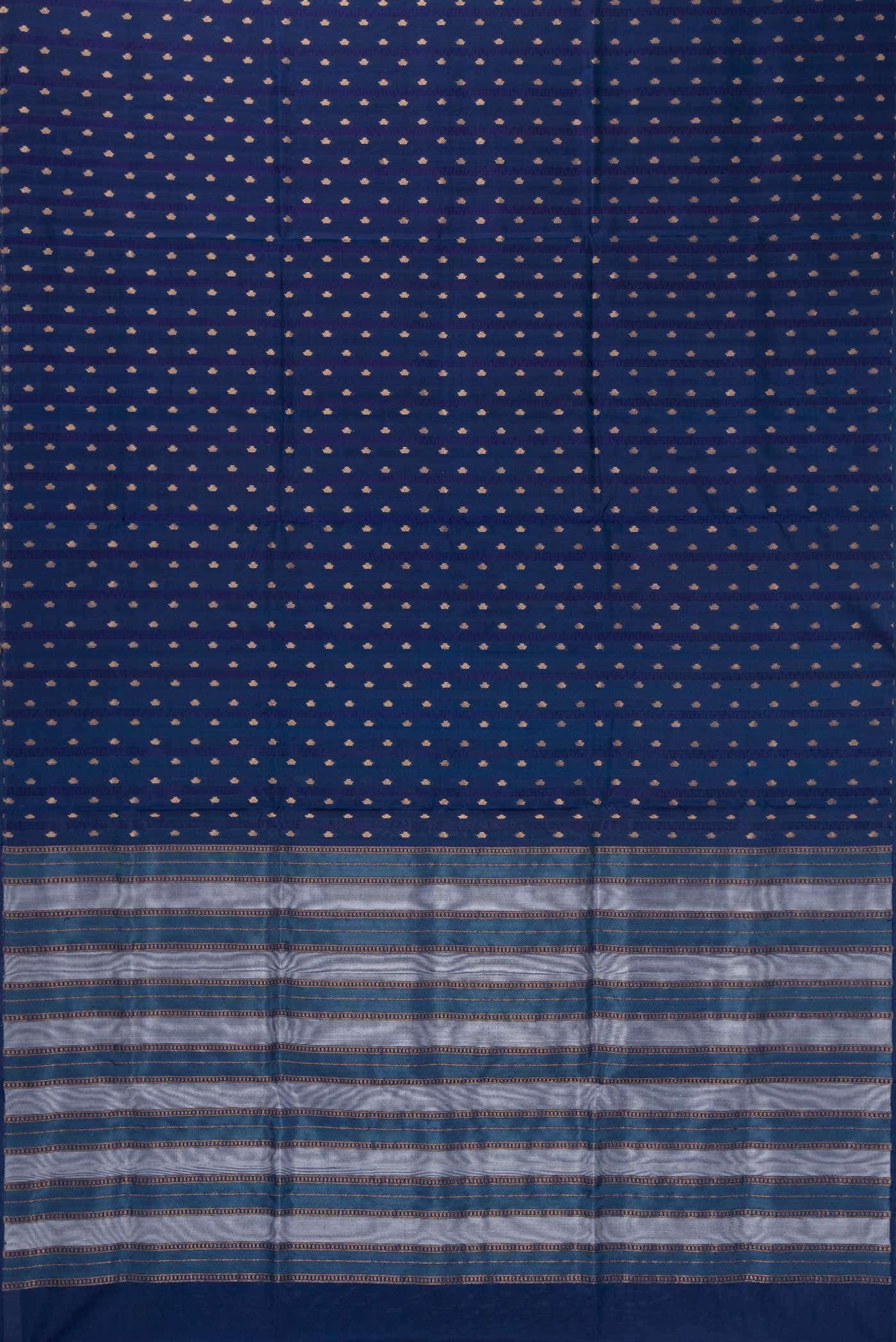 Peacock Blue Soft Silk Saree